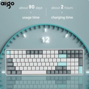 Aigo GD101 Mechanical Keyboard 100 Keys USB Type-C Wired and 2.4 Wireless Red Switch Gaming Office Keboards for PC Laptop