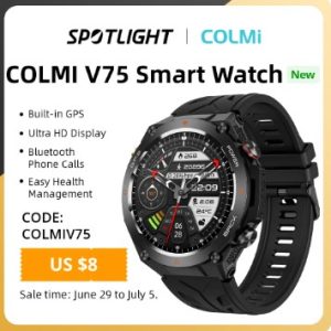 COLMI V75 GPS Smart Watch 1.45″ Ultra HD Display Built-in GPS & Compass